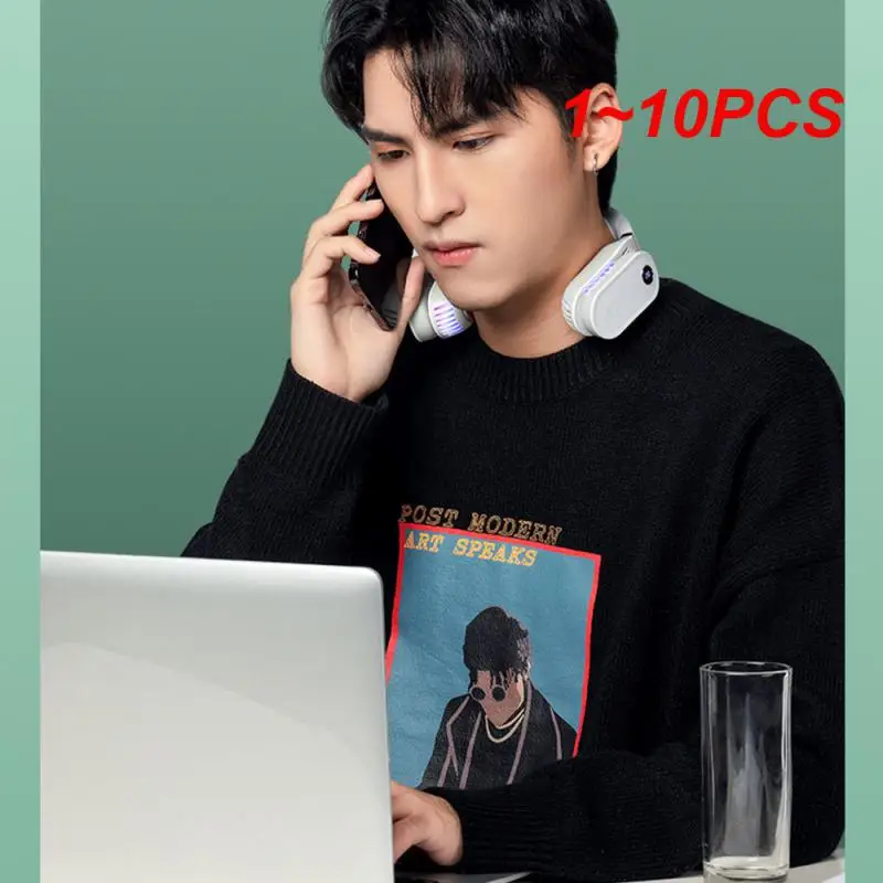 

2021 New 2 in 1 heating cooling Portable Hanging Neck Fan Cooling Heater Heating Air Conditioner Wearable Neck Massager