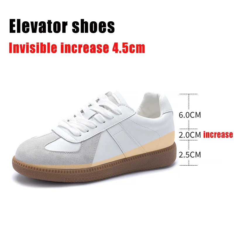 MALEMONKEY Casual Sport Shose Women Leather 2023 New Summer Fashion Trendy Sneaker Height Increasing Shoes Daily Ladies Footwear