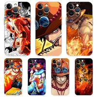 one piece ace soft transparent phone case cover for iphone 13 12 11 pro max x xr 8 7 plus se 2020 xs max luxury shell fundas bag