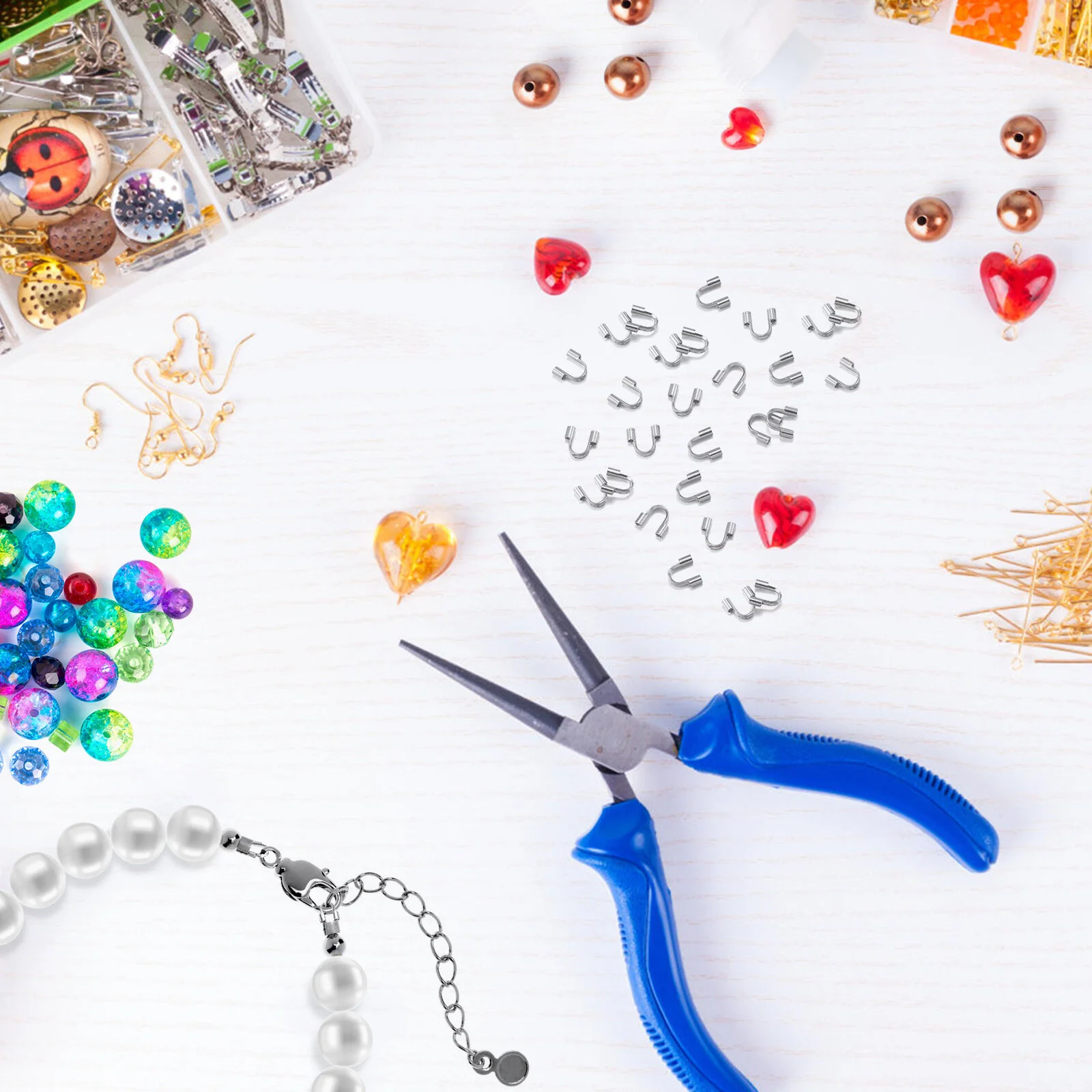 200 Pcs Pendant Bracelet Stuff Thread Guards Necklace Wire Guardian Protector Cable Jewelry