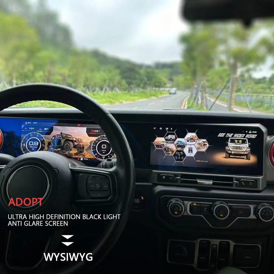 Автомобильный мультимедийный плеер экран 12 3 дюйма + Android для Jeep Wrangler 2018-2022 Carplay