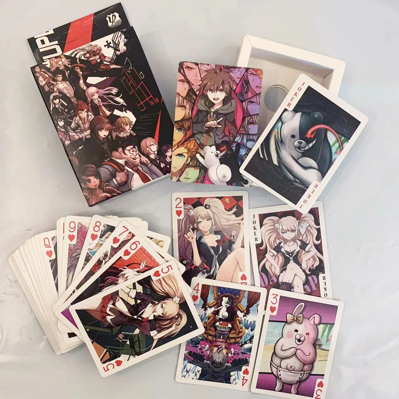 

Boxed 2022 New Anime Danganronpa figure model toys Poker Card cos props board role-playing game Collect christmas gifts
