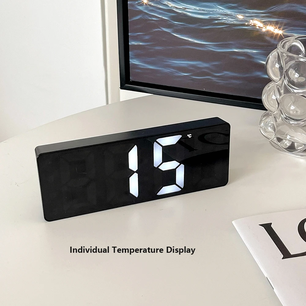 

Alarm Clocks Desktop Table Electronic Desk Watch Snooze Funtion USB Wake Up Alarm Clock Digital LED Clock Bedside Smart Digital