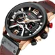 Luxury Business Quartz Movement Watch for Men Chronograph Auto Date Leather Strap Versatile Casual Upscale Men's Gifts New 8329 Other Image