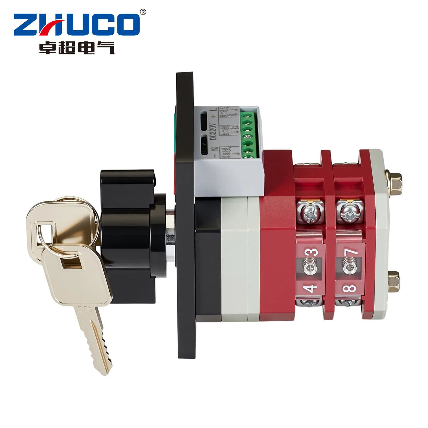 Фото Переключатель кулачковый универсальный Zhuco Lw12-16/N22.2-72S, двухскоростной, с подсветкой, 0.1 кг, с фиксацией положения №2