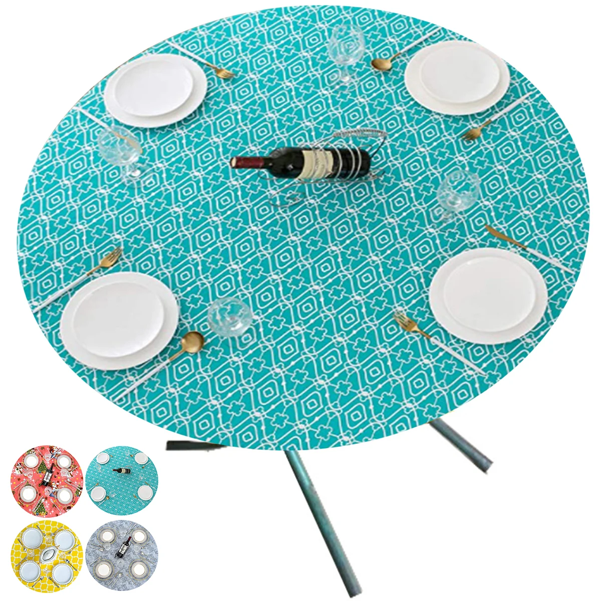 

Круглая скатерть, круглая скатерть для стола, многоразовая искусственная ткань, Декоративная скатерть для стола, прозрачная ткань из ПВХ