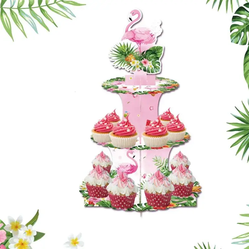 

Hawaiian Theme Party Pink Flamingo Cake Stand Birthday Wedding Party Carnival Welcome Baby Party Table Dessert Cake Rack Decorat