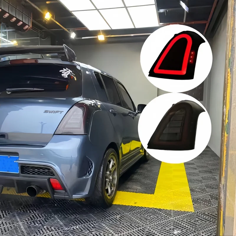 Фото wsteczne dla Suzuki Swift zespół świateł tylnych 2004-2016 modyfikacja LED płynące kierunkowskazy tylne światła DRL sygnał hamulca wsteczny №4
