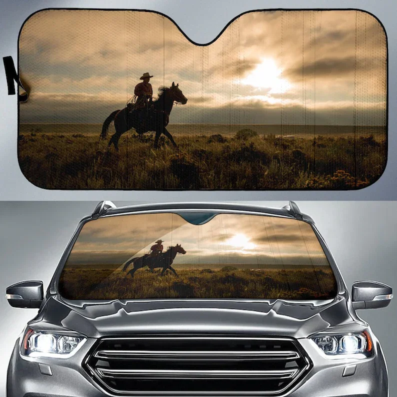 

Home on the Range Horse Sunshade for Car WindshieldSTYLE FOR CAR