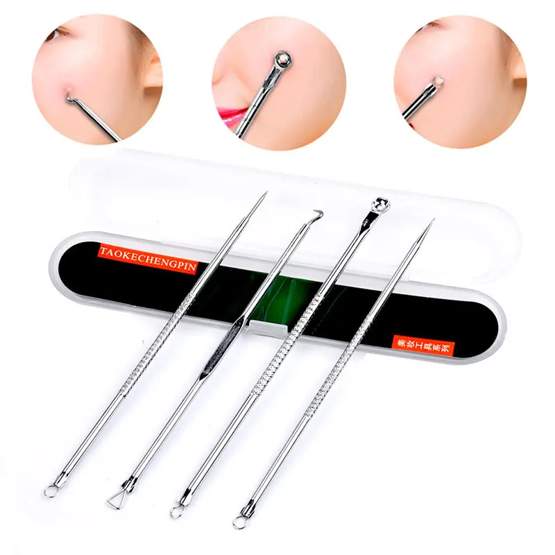 

2/3/4/5Pcs Stainless Steel Extractor Blackhead Remover Needle Dots Cleaner Acne Blemish Remover Needles Black Spot Pore Cleanser