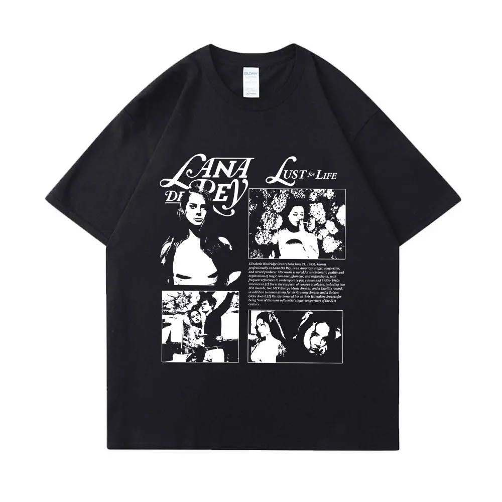 

Футболка певица Лана Дель Рей с принтом музыкального альбома, мужские и женские модные футболки в эстетике с коротким рукавом, футболка оверсайз, уличная одежда
