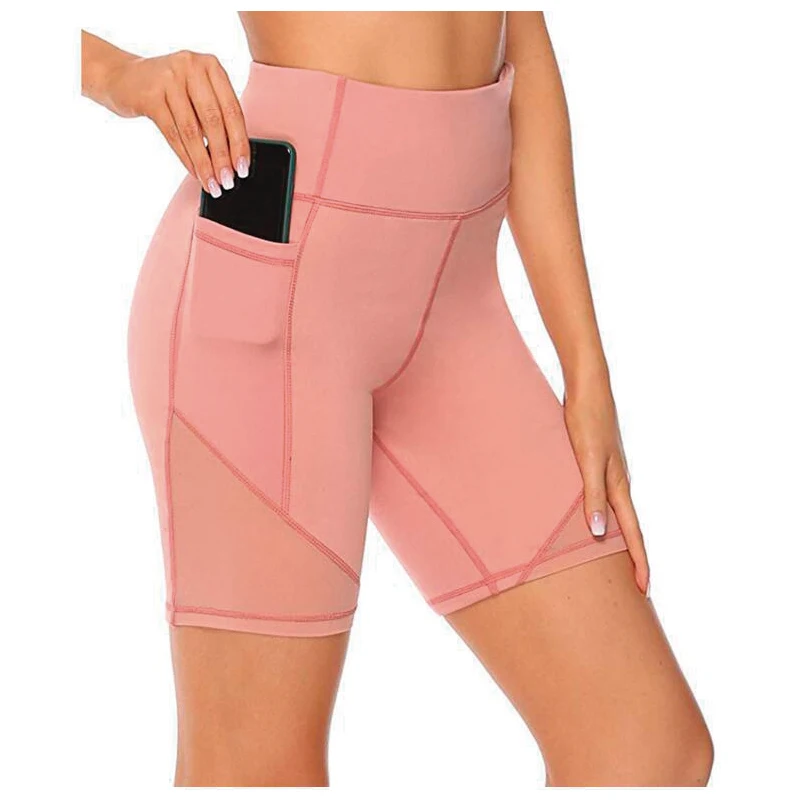 

Шорты для йоги, шорты для фитнеса в тренажерном зале, быстросохнущие женские спортивные шорты с высокой талией, однотонные леггинсы для бег...