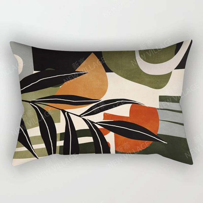 

Плюшевая геометрическая декоративная подушка 30x50 см