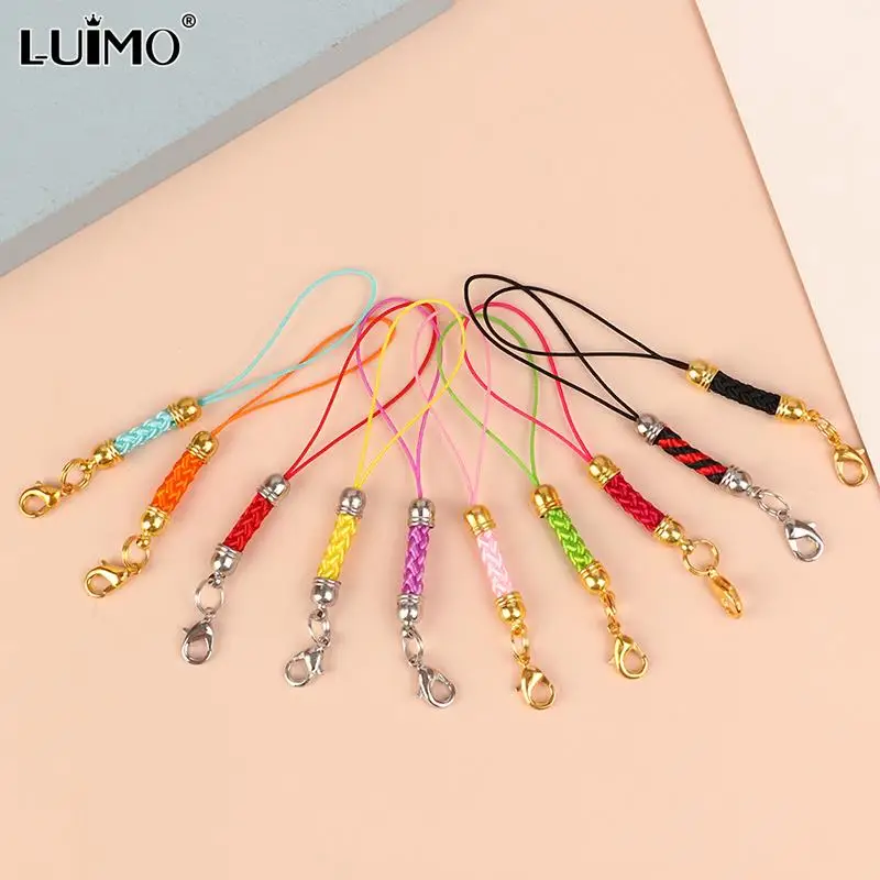 

10Pcs Colorful Lanyard Lariat Strap Cords Lobster Clasp Rope Keychain Hooks Mobile Set Charms Keyring Pendant Key Ring Access