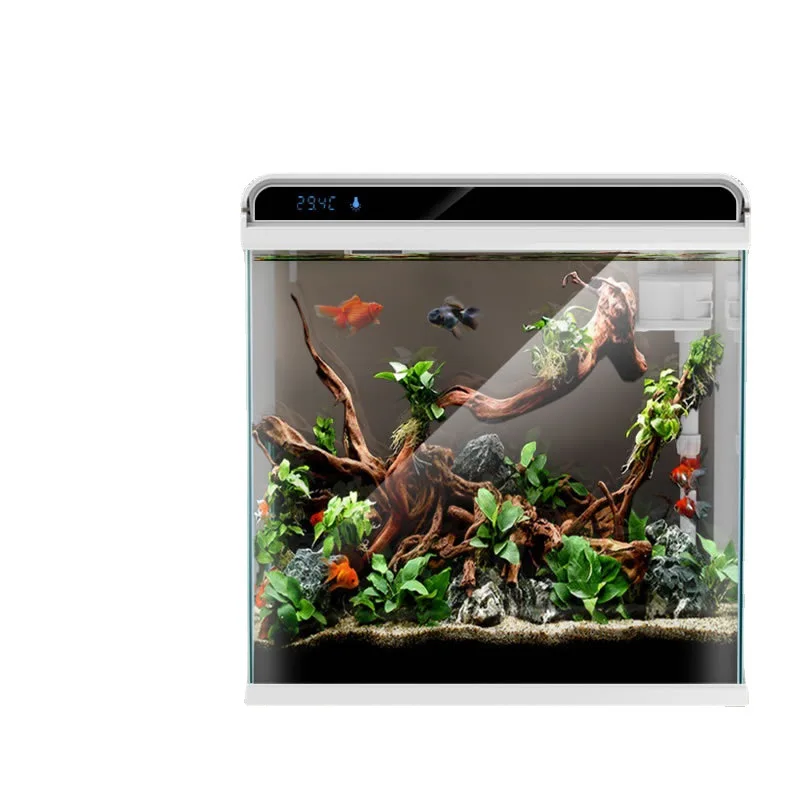 

Aquarium Tortoise Tank Goldfish Tank Creative Small Aquarium HE Ecological Aquarium Tabletop