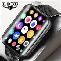 lige new bluetooth answer call smart watch men curved screen dial call fitness bracelet waterproof smartwatch for xiaomi iphone