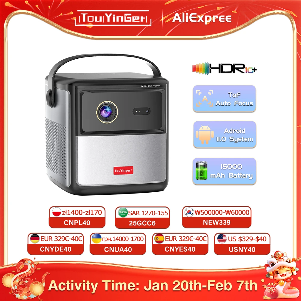 TouYinger G5 Портативный 4K проектор