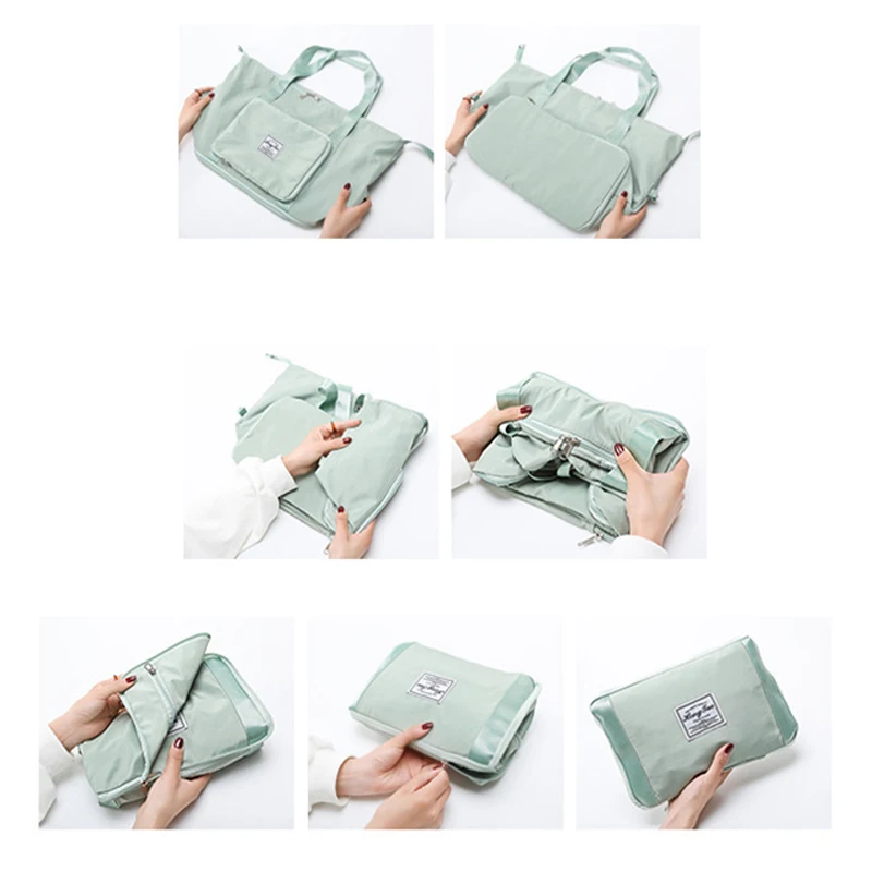 Foldable Travel Tote Versatile Luggage Bags Women Handbag Fitness Yoga Storage Pack Waterproof Duffle Single-shoulder Bag 2023