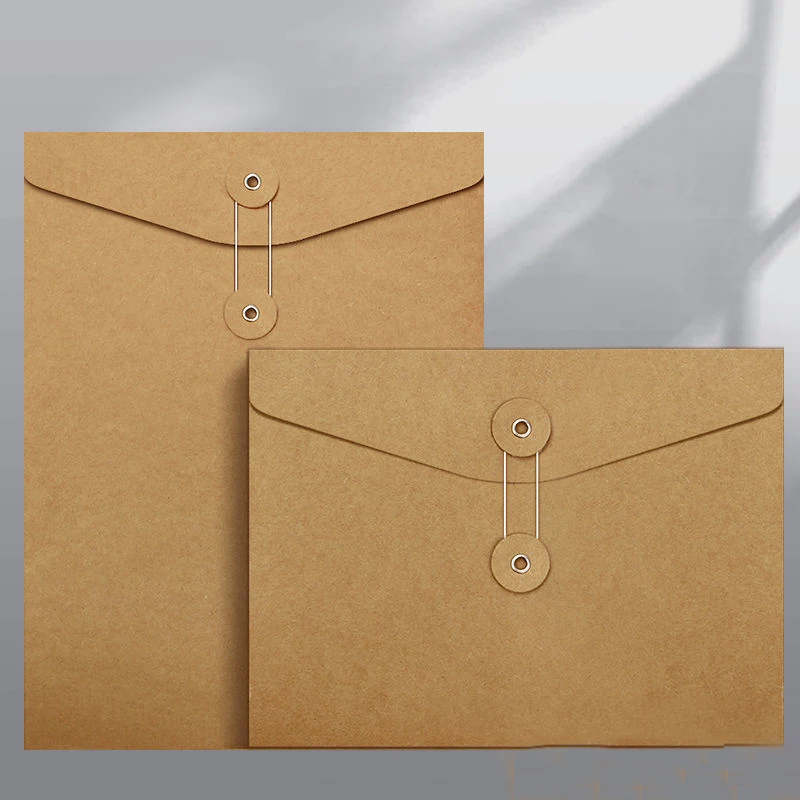 A4 Envelope Gift Paper Bags Shirt Clothing Kraft Paper Document Bags Kraft Black White Paper Card Packaging Boxes 20PCS images - 6