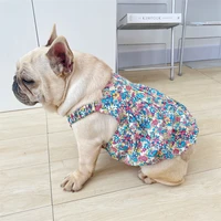 summer thin skirt cotton pumpkin skirt suspender skirt short body french bulldog pug dog outfits dog clothes for small dogs