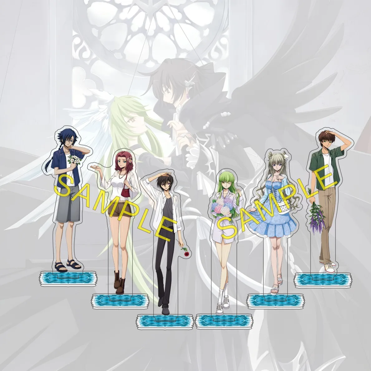 Фото Акриловая фигурка-стенд 15 см по аниме Code Geass: Lelouch of the Rebellion, настольное украшение, подарок для фанатов, брелок C.C. Лелуш №1