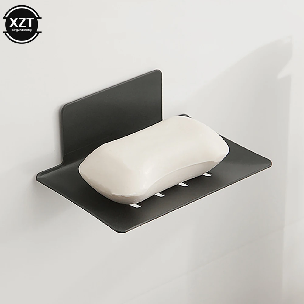 

Simple Soap Box No Need to Punch Carbon Steel Soap Rack for Kitchen/Bathroom Storage Shelves/Drain Racks