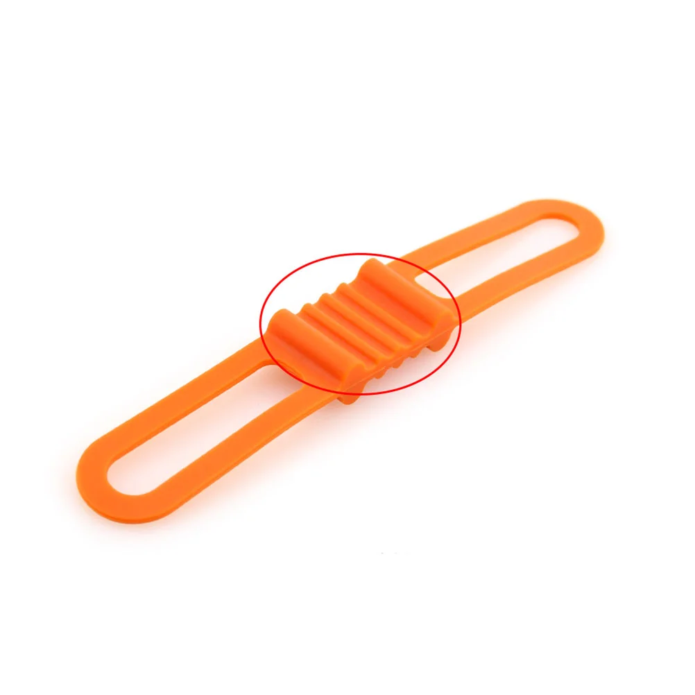 

8 Band Flashlight Strap Tie Ribbon High Elastic Mount Holder (14 x 2.2cm)