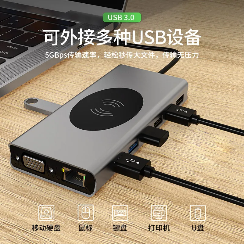 

Explosive private model type-c docking usb hub multi-function hub USB3.0HDMI HD docking
