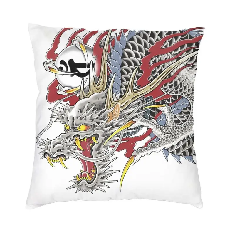 

Чехол для подушки с рисунком дракона Kazuma Kiryu, двусторонняя наволочка с рисунком в японском и азиатском стиле, напольная подушка, чехол для ди...