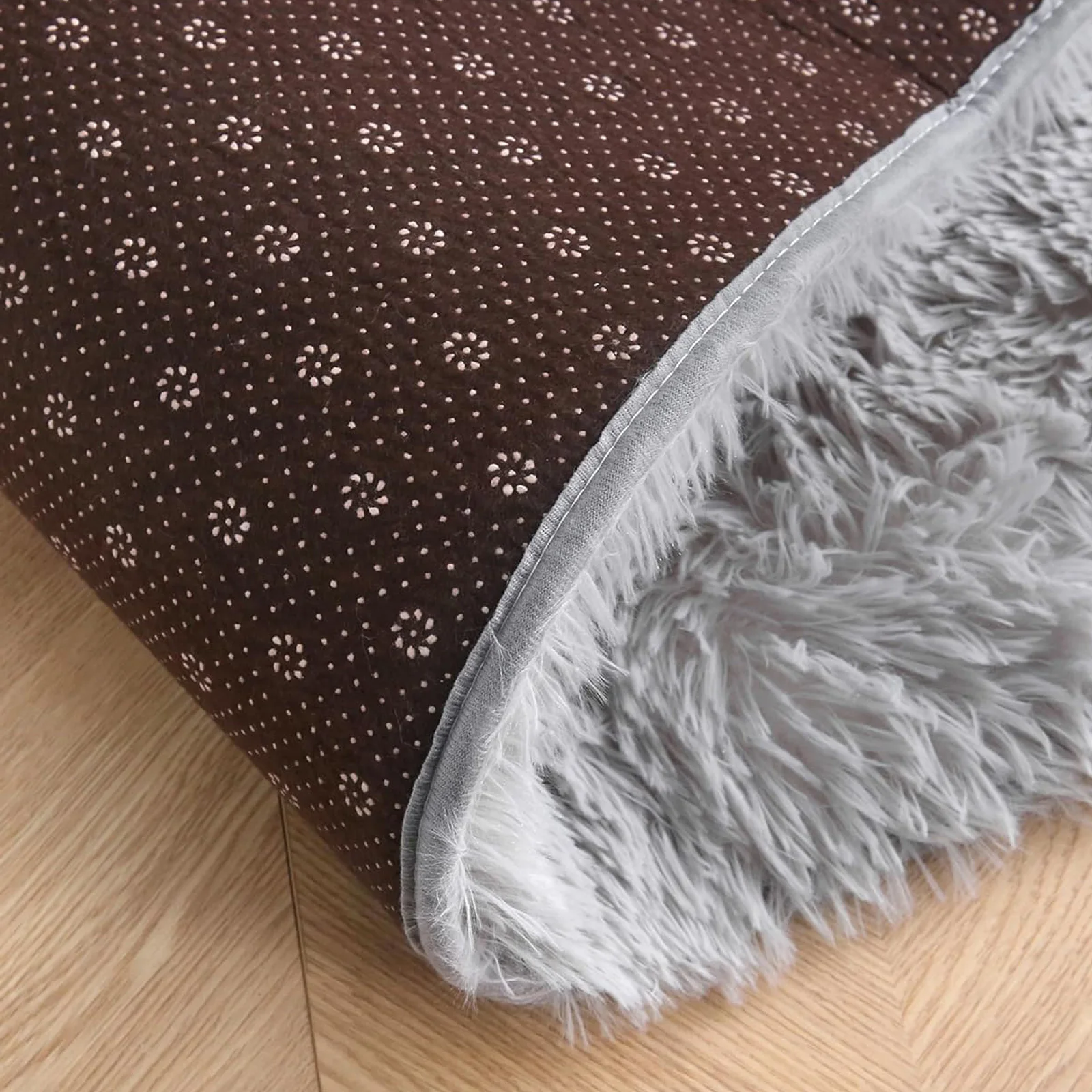 Мягкий плюшевый круглый ковер пушистый белый для гостиной спальни детской