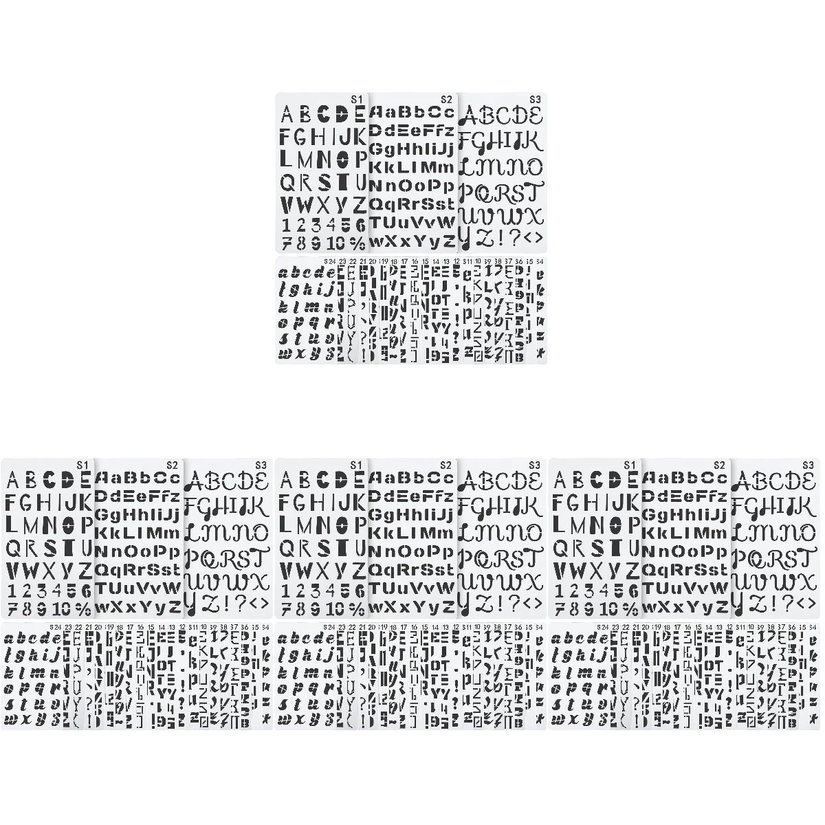 

96 листов, шаблоны с английскими буквами