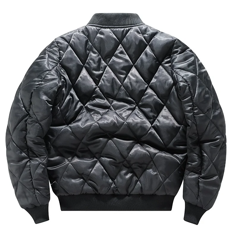 Men's Fashion Double-sided Wear Plus Size Thick Baseball Uniform Men's Air Force MA1 Pilot Tide Brand Warm Jacket  Winter Coat