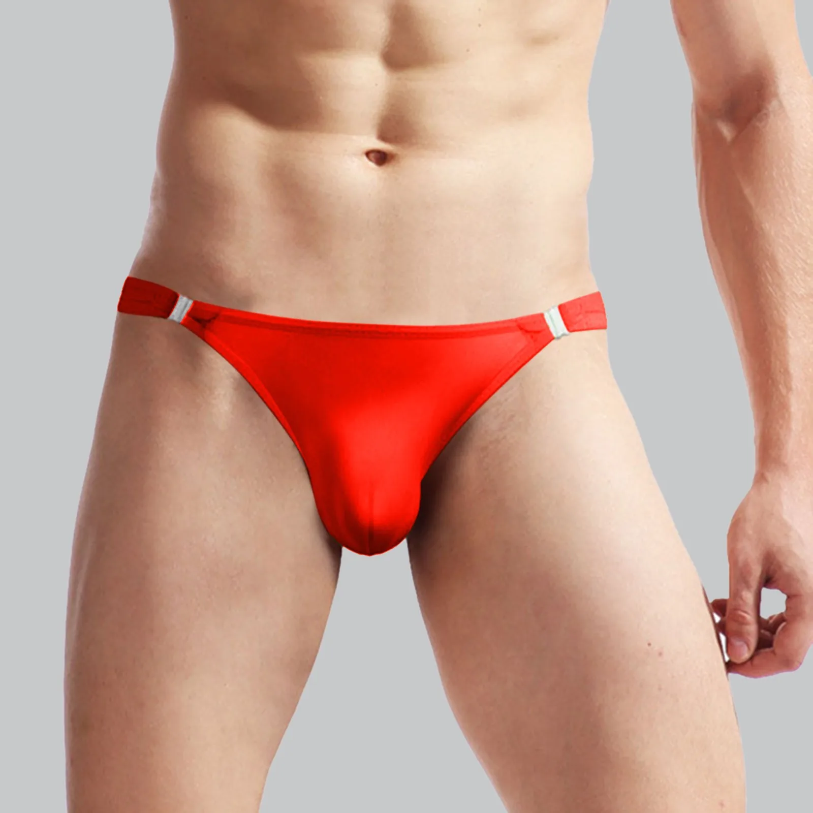 

Ice Slik Panties Breathable Buckle Jockstrap Men'S Briefs 2023 Stretch Innerwear Sexy Gays Underpants Male No Trace Trunk Cuecas