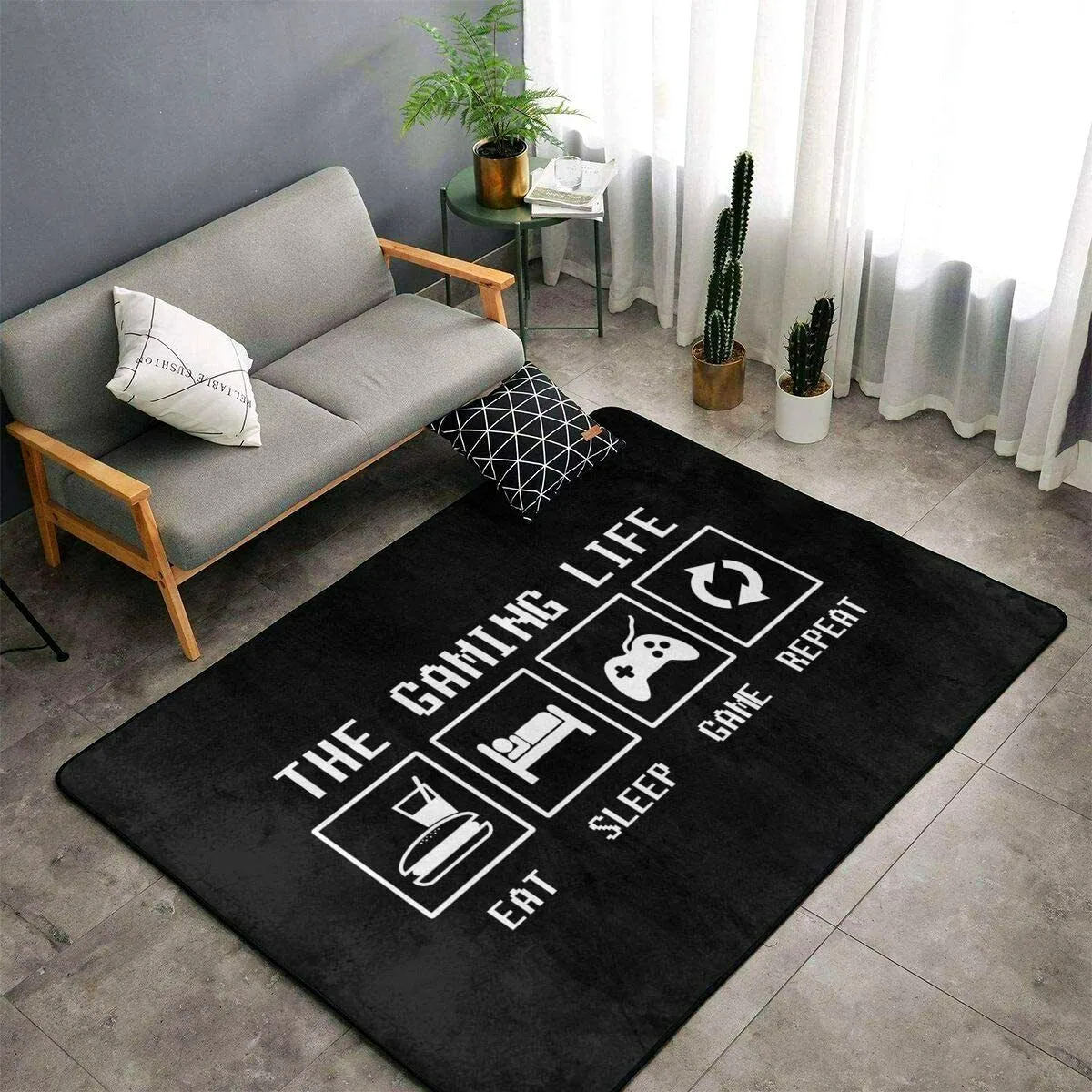 

Video Gamer Lifestyle World Doormat Rug Floor Carpet Bedroom Non-slip Mat Boy Girl Play Cartoon Gift Anime