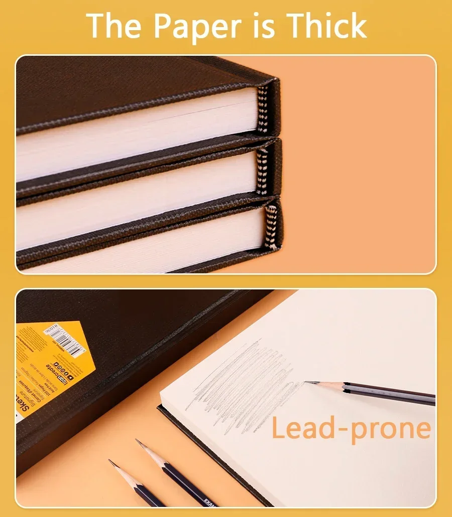 markii Mont Marte Thickened A5/A4/A3 Sketchbook 80 Sheets Art Drawing Paper Blank Sketch Pad for Beginners Artists 110g