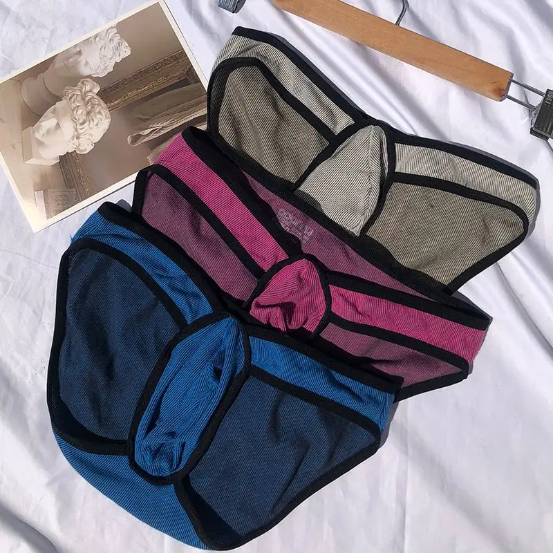 

New Ins Briefs Men Underwear Bikini Cotton Sexy Men's Panties Gay Comfortable Sissy Brief U Convex Cuecas Masculinas