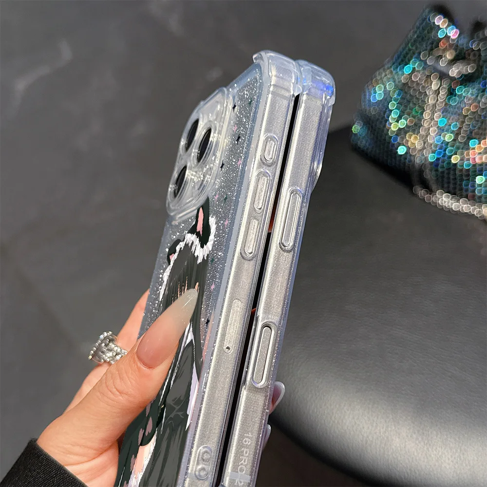 Clmj Аниме Cute Maid Girl чехол для телефона Oppo Realme C55 C53 C30S C35 C33 C31 C15 13 Pro Plus 4G 5G Anti-Fall Bling Cover