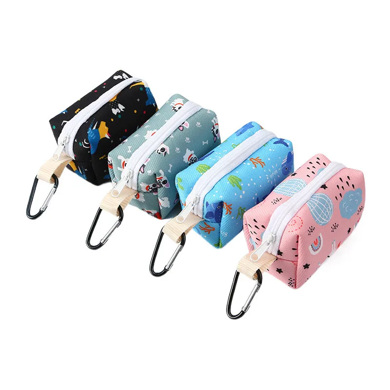 

New Print Dog Poop Bag Holder Leash Attachment Poop Bag Dispenser for Leash Pet Waste Bag Dispenser Dog Bag Dispenser for Dogs