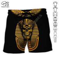 newfashion africa ancient egyptian sphinx anubis horus tattoo retro 3dprint unisex summer funny casual beach shorts pants x2