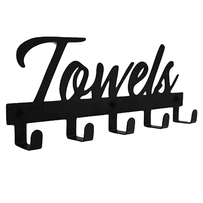 

Wall Mount Towel Rack Bathroom Towel Holder Stand Kitchen Cabinet Door Hanging Organizer Shelf Towel Holder Hooks