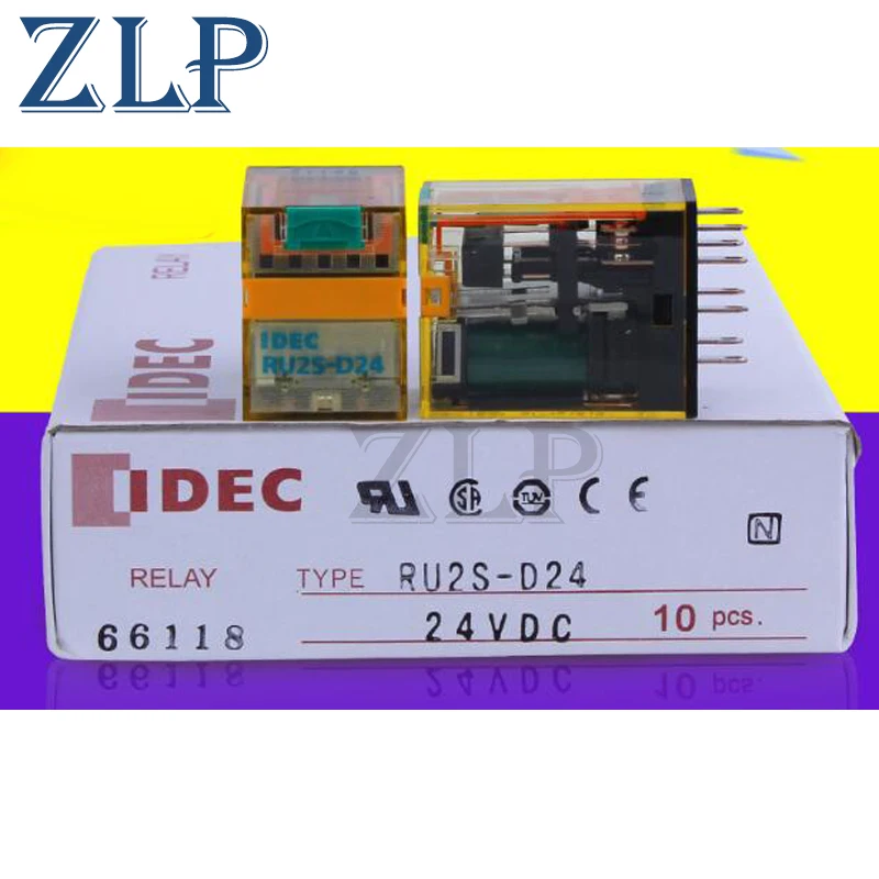 New Original  RELAY RU2S-D24 RU2S-A220 RU4S-A220 10A two opening and two closing with lamp and test button 8PIN