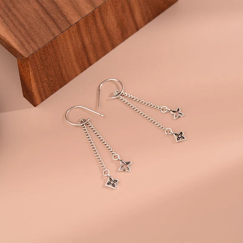 

Women's Earrings Star Long Hanging Earrings Luxury Designer Vintage Jewelry Novelties 2022 Trend Accessories Christmas GaaBou