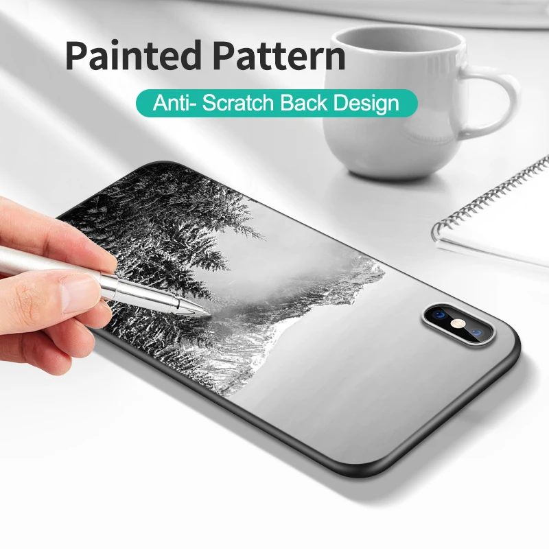 Черный чехол из ТПУ для Motorola Moto G60 4G G60S G71 G9 Play Plus Power One Женский с изображением гор