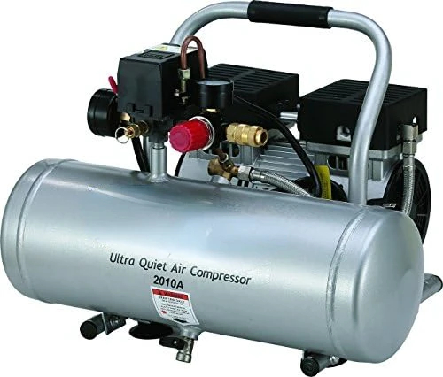 

Ultra Quiet and Oil-Free 1.0 HP 2.0-Gallon Aluminum Tank Air Compressor,Silver