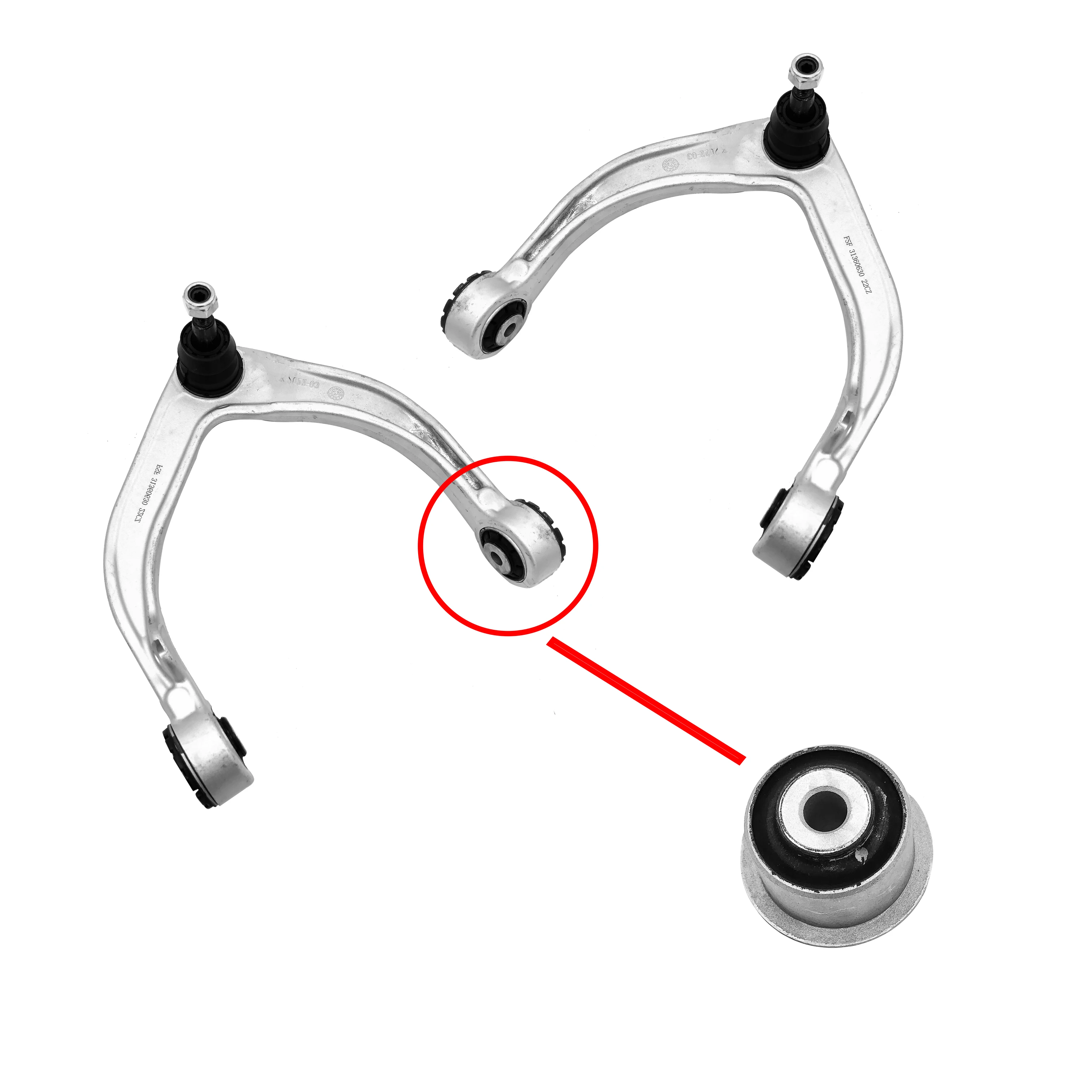 Резиновая втулка, передняя подтяжка, втулка, поворотный рычаг для Volvo XC90 XC60 2016- 31360633 31360630