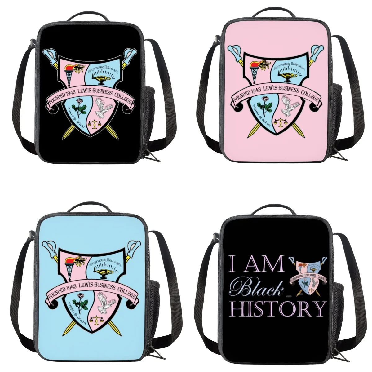 

Gamma Phi Delta Lunch Bag Customized for Women Lunchboxes with Shoulder Strap Teenagers Boys Girls School Thermal Insulated Box