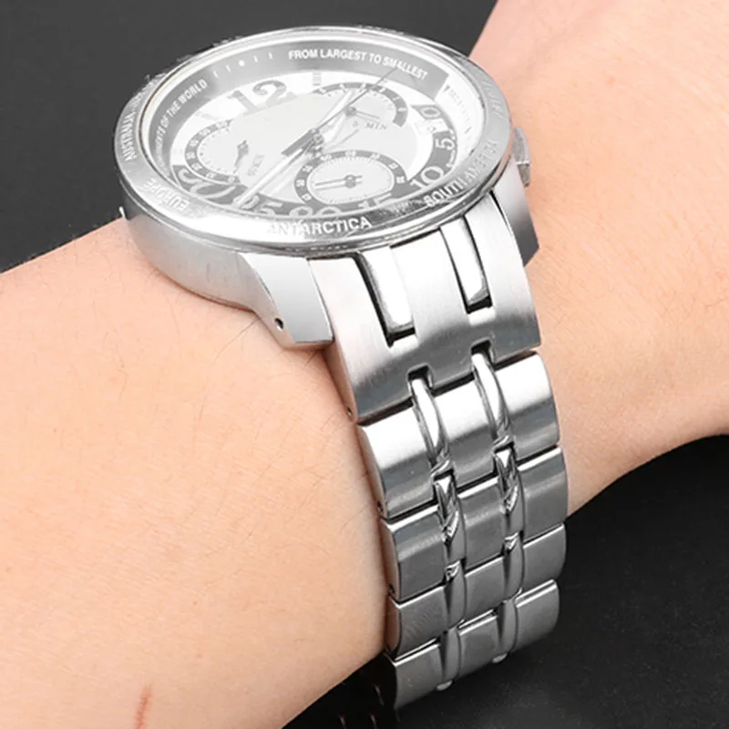 21mm Hot Sale Solid Stainless Steel Metal Watch Strap For Swatch YRS403  YRS412  YRS402 Metal Watch Band Bracelet Silver