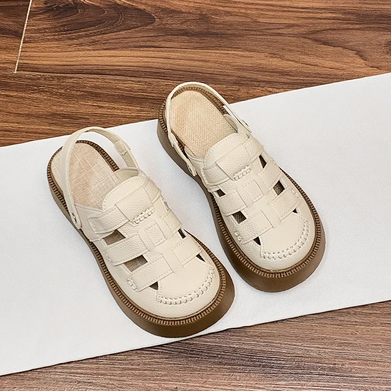 Женские сандалии на плоской подошве TOPHQWS лето 2024 модная обувь из искусственной