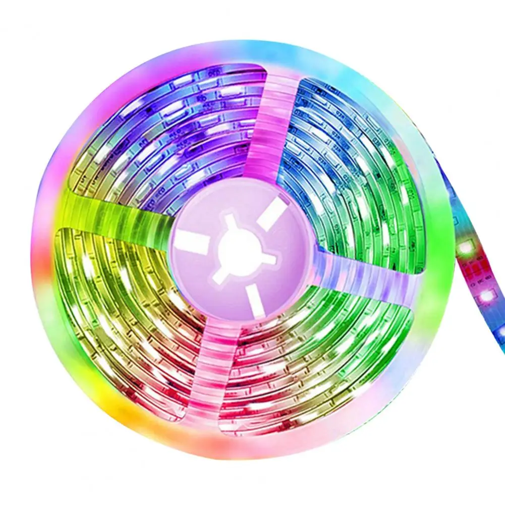 

LED Rope Light Useful Bluetooth-compatible APP Control 12V 5050 RGB LED TV Strip Lamp Ribbon Wall Decor for Home