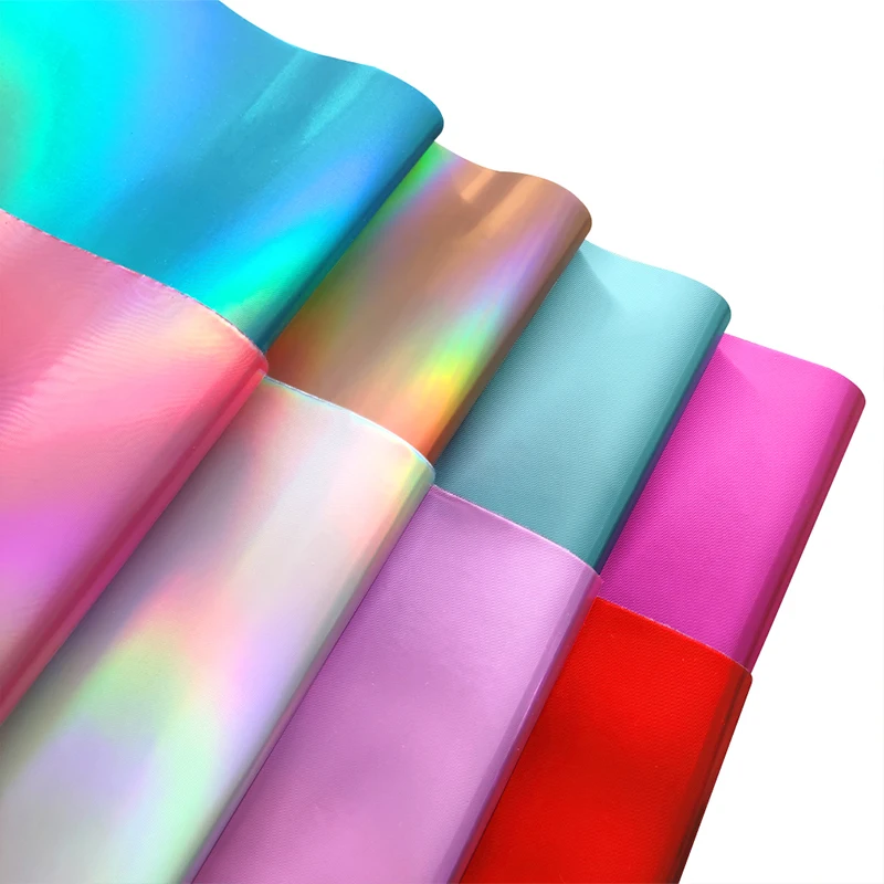

30cmx135cm Laser Holographic Synthetic Faux Leather Metallic Vinyl Fabric Perfect for Bows/Earrings/Bags/Garment DIY Projects